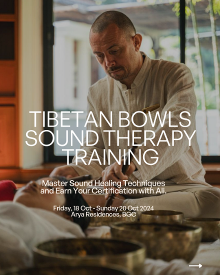 Picture of TIBETAN BOWLS SOUND THERAPY TRAINING with renowned sound healing therapist, Ali (Early Bird)